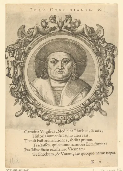 Portret van de humanist Johannes Cuspinian