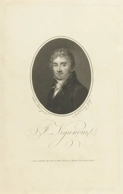 Portret van de Italiaanse operazanger Giuseppe Viganoni
