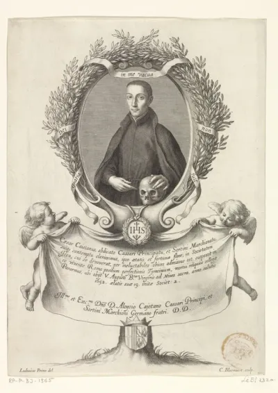Portret van de Jezuïet Cesario Cájetan op 19-jarige leeftijd