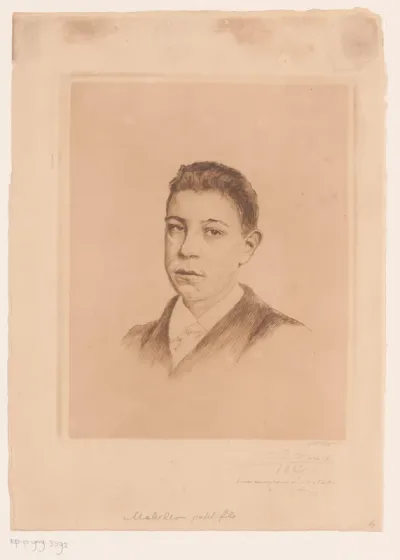 Portret van de jongste zoon van Victor-Charles Mahillon