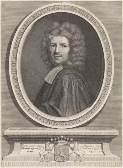 Portret van de jurist Gaspard Thaumas de la Thaumasière, heer van Gerissay op 63-jarige leeftijd