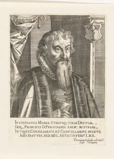 Portret van de jurist Justinianus Moser