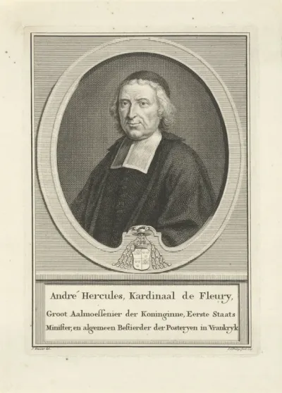 Portret van de kardinaal André-Hercule de Fleury