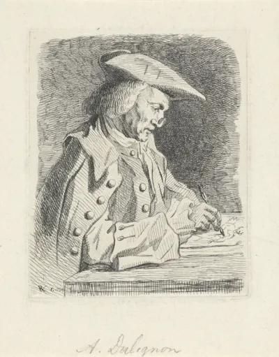 Portret van de kunstenaar Abraham Dulignon
