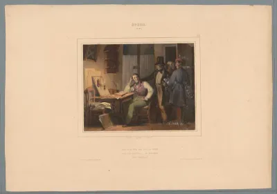 Portret van de kunstenaar Henri Grévedon