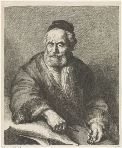 Portret van de kunstenaar Johannes Lutma de Oude