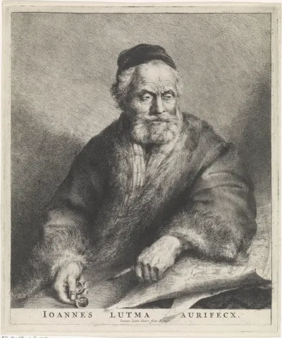 Portret van de kunstenaar Johannes Lutma de Oude