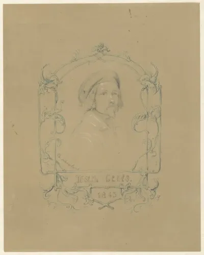 Portret van de kunstenaar Jozef Geefs