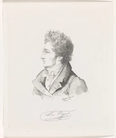 Portret van de kunstenaar Léon Cogniet