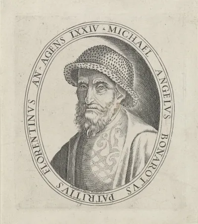 Portret van de kunstenaar Michelangelo