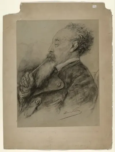Portret van de kunstschilder en fotograaf Maurits Verveer