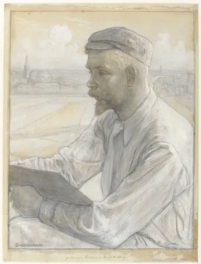 Portret van de kunstschilder Ferdinand Hart Nibbrig