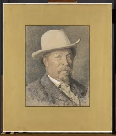 Portret van de kunstschilder Gerardus Johannes Roermeester (1844-1936)