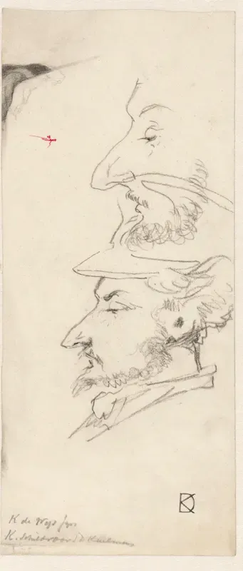 Portret van de kunstschilder K. de Wijs Jzn, en profil naar links