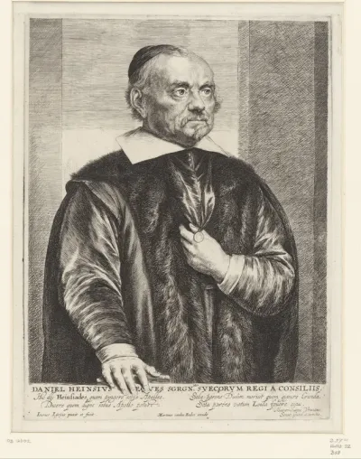 Portret van de Leidse professor Daniël Heinsius