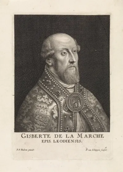 Portret van de Luikse bisschop Gisbert de la Marche