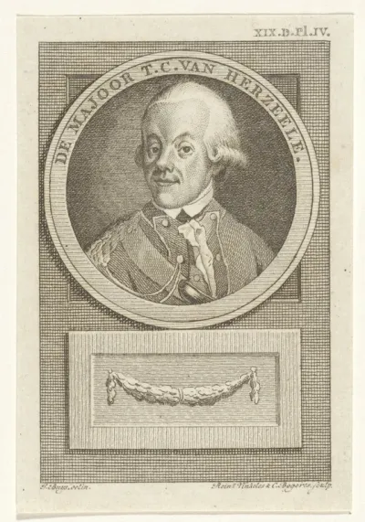 Portret van de majoor Theodorus Cornelis van Herzeele