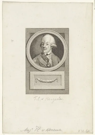 Portret van de majoor Theodorus Cornelis van Herzeele