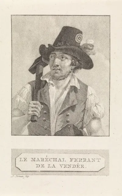 Portret van de man die hoefsmid was tijdens de opstand in Vendée