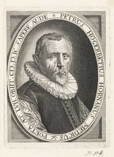 Portret van de medicus en dichter Petrus Hogerbeets