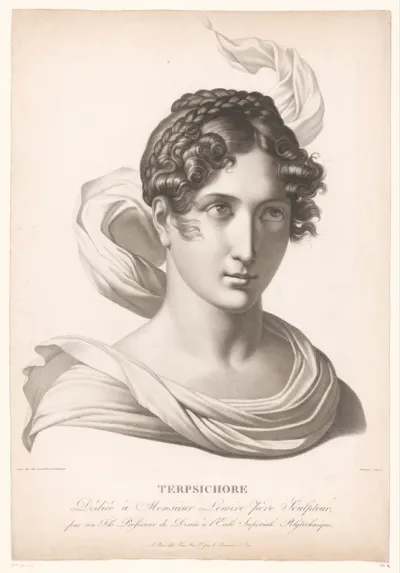 Portret van de muze Terpsichore