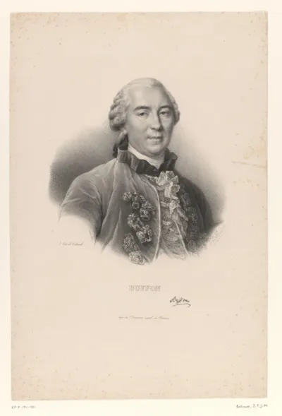 Portret van de natuuronderzoeker Georges-Louis Leclerc de Buffon