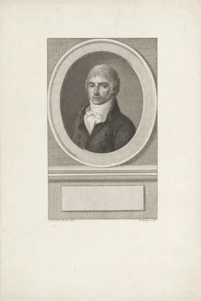 Portret van de Nederlandse dichter Cornelis Loots