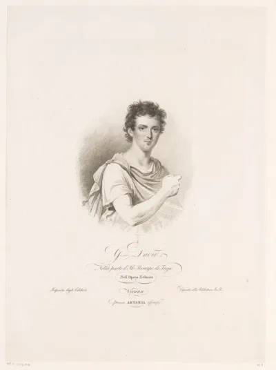 Portret van de operazanger Giovanni David