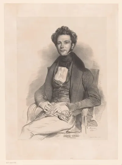 Portret van de pianist Henri Herz