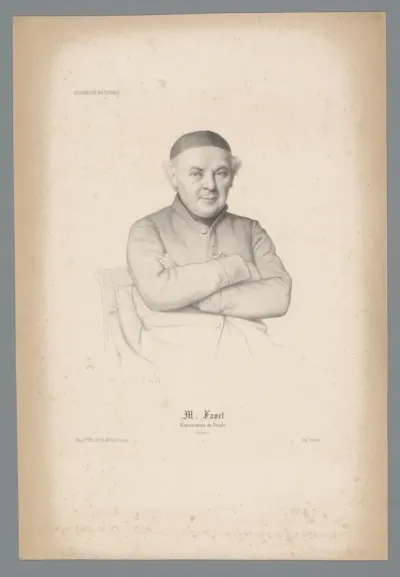 Portret van de politicus Jean-Jacques Fayet