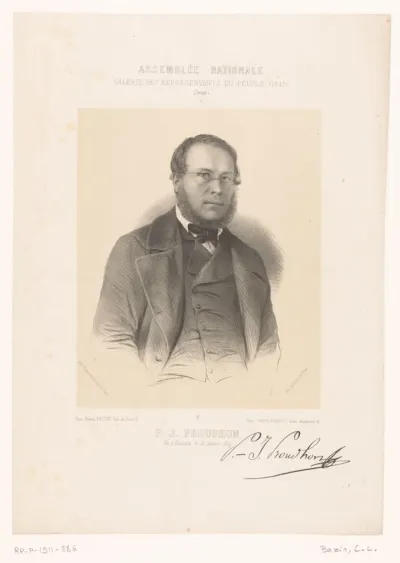 Portret van de politicus Pierre-Joseph Proudhon