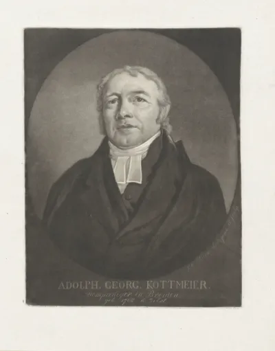 Portret van de predikant Adolph Georg Kottmeier