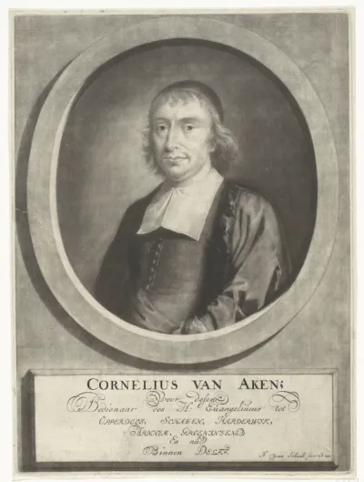 Portret van de predikant Cornelius van Aken