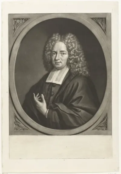 Portret van de predikant Gerard Puppius Hondius