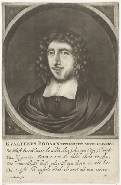Portret van de predikant Gualterus Bodaan
