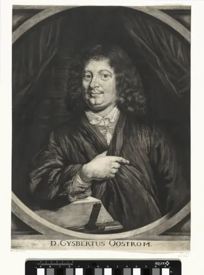 Portret van de predikant Gysbertus Oostrom