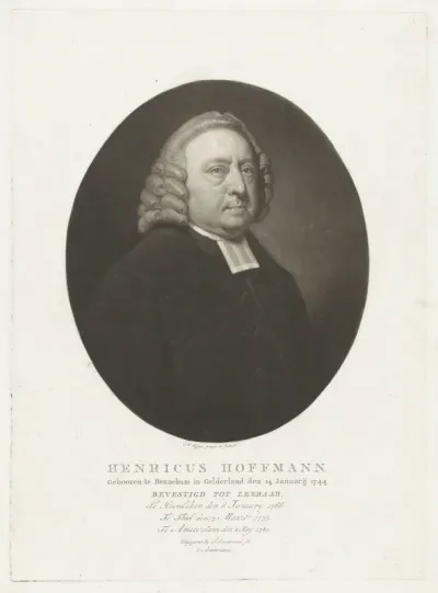 Portret van de predikant Henricus Hoffmann