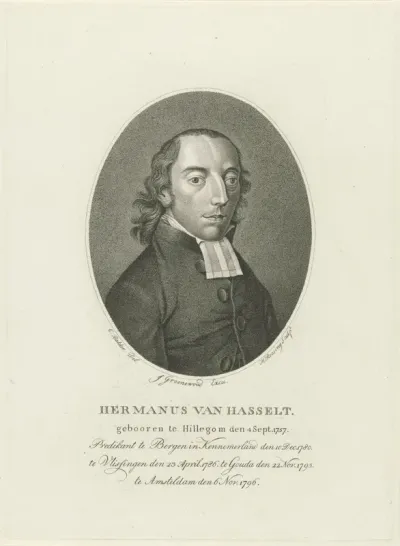 Portret van de predikant Hermanus van Hasselt