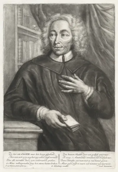 Portret van de predikant J. de Jager