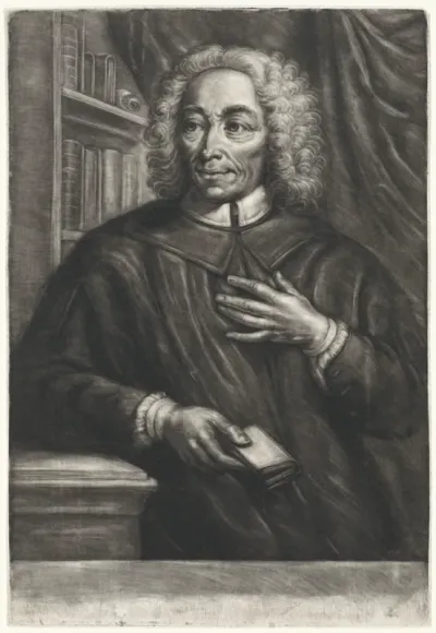 Portret van de predikant J. de Jager