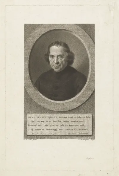 Portret van de predikant Jan Nieuwenhuyzen