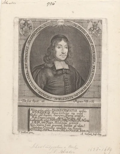 Portret van de predikant Johann Ernst Schrader