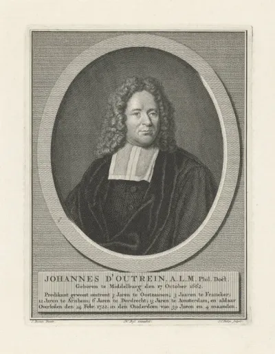 Portret van de predikant Johannes d'Outrein