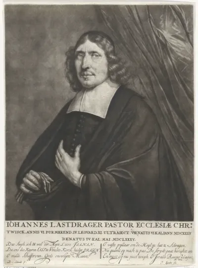 Portret van de predikant Johannes Lastdrager