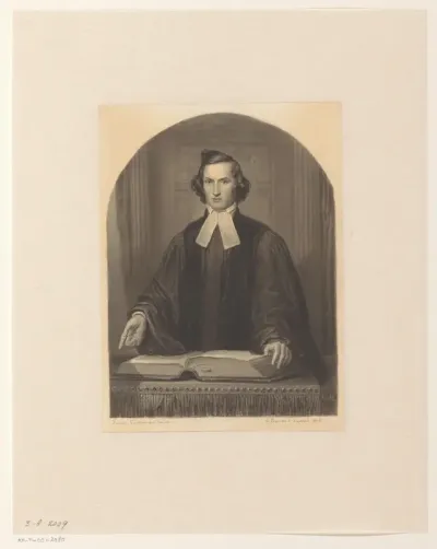Portret van de predikant L.S.P. Meyboom