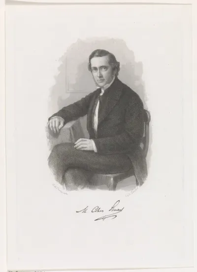 Portret van de predikant Martinus Cohen Stuart