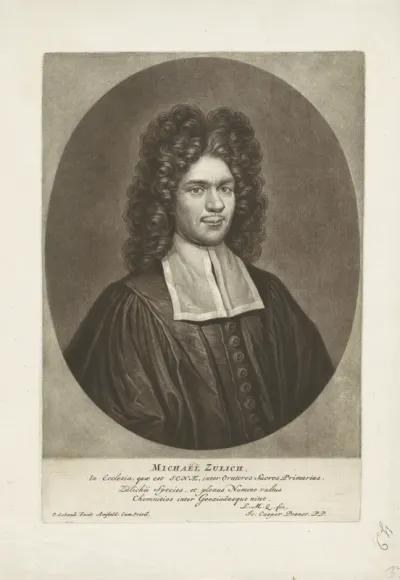 Portret van de predikant Michael Zulich