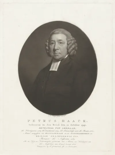 Portret van de predikant Petrus Haack