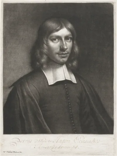 Portret van de predikant Petrus van der Hagen