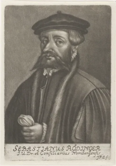 Portret van de predikant Sebastian Rödinger